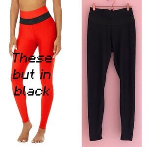 Alo Yoga High Waist Fitness Legging Logo Elastic - Black - Medium